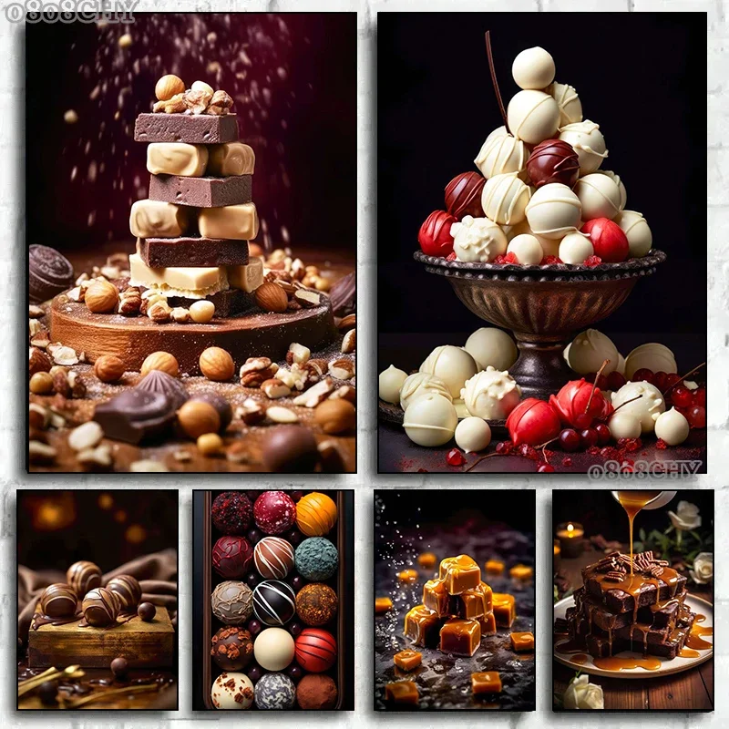 Картина на холсте с изображением шоколада