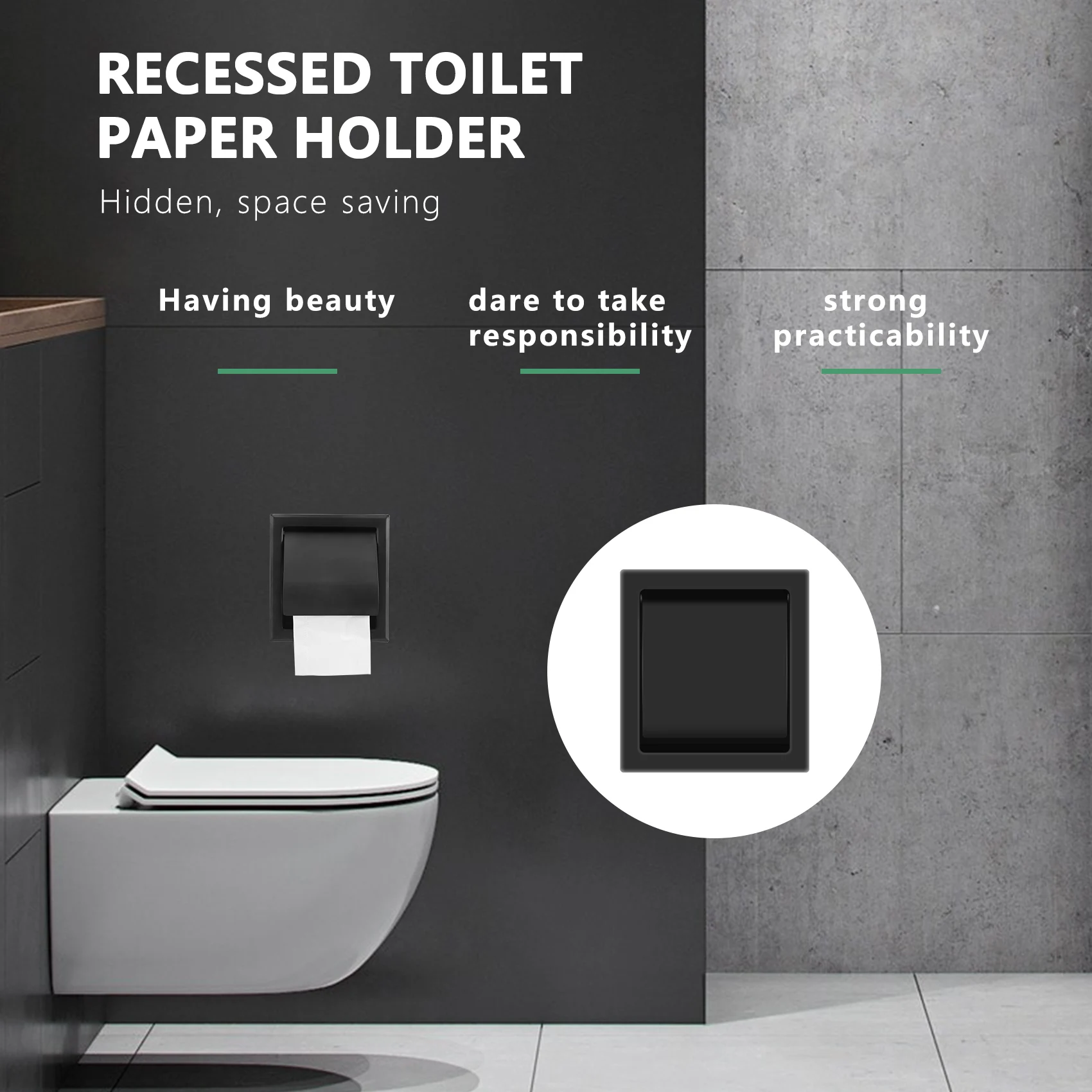 Встраиваемый держатель для туалетной бумаги двойная коробка рулонной из