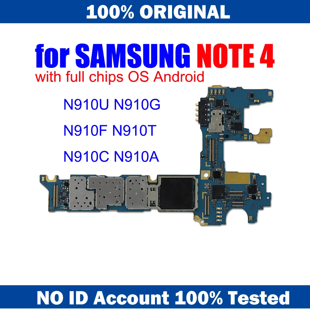 Для Samsung Galaxy Note 4 N910F материнская плата для N910C N910U N910G N910T N910A N910P N910V | Мобильные