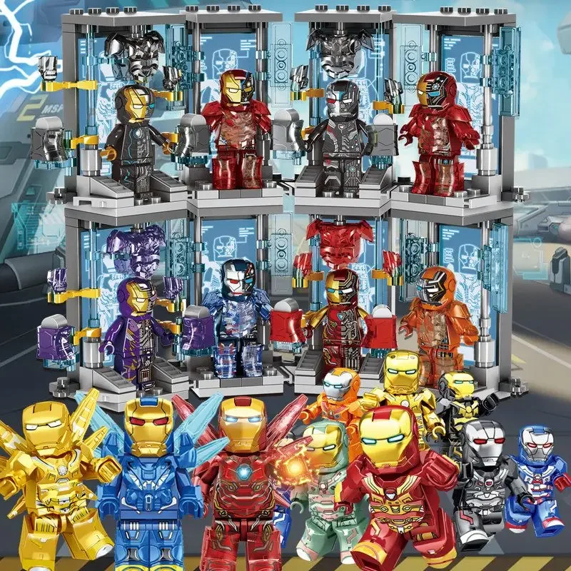 Строительные блоки Marvel Мстители Железный человек MK7 Gnaku сборные игрушки