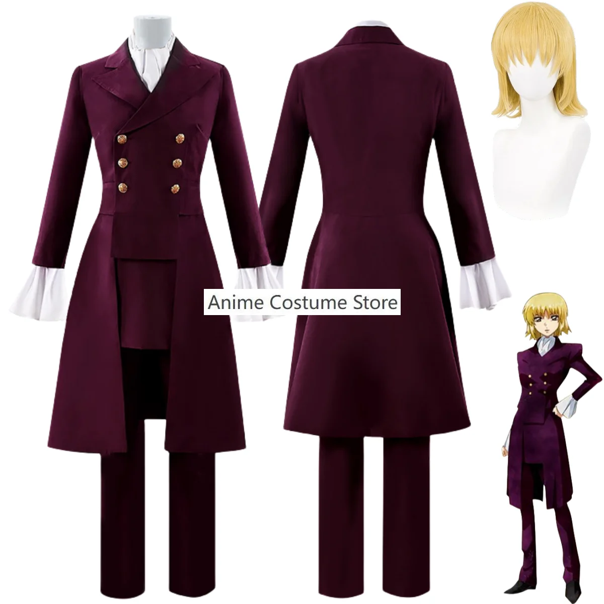 Костюм для косплея аниме Гундам семена кагалли Юла атха парик темно-красный