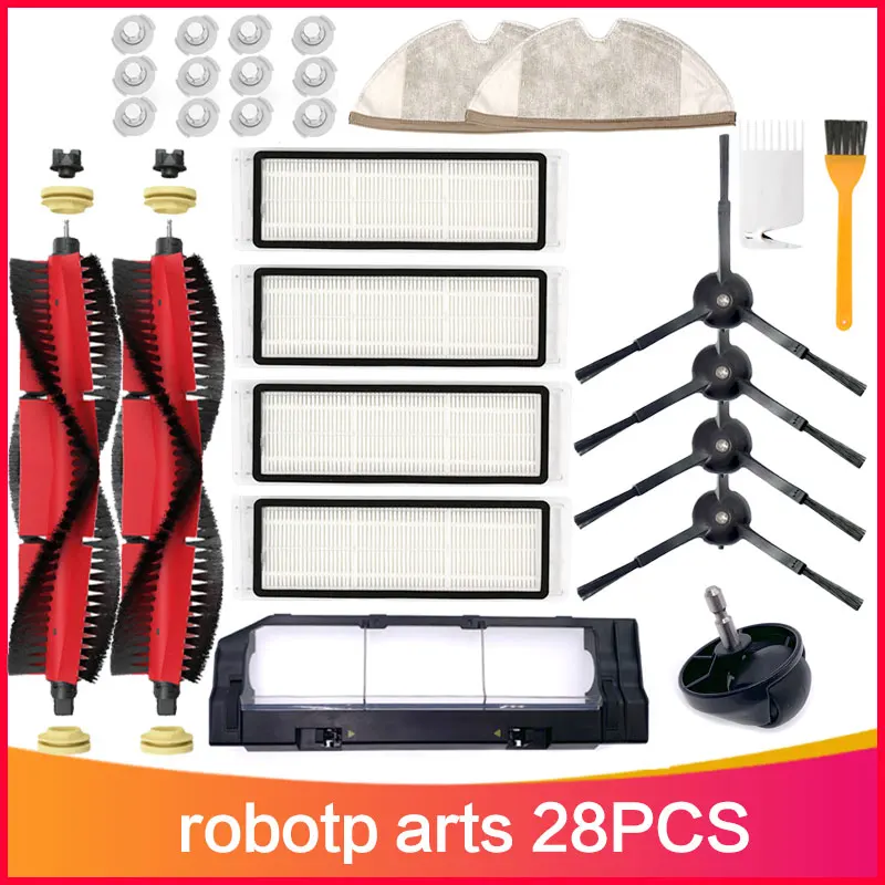 

Запчасти для робота-пылесоса Xiaomi Roborock S5 S50 S55, основная и боковые щетки, фильтр НЕРА, насадка на швабру