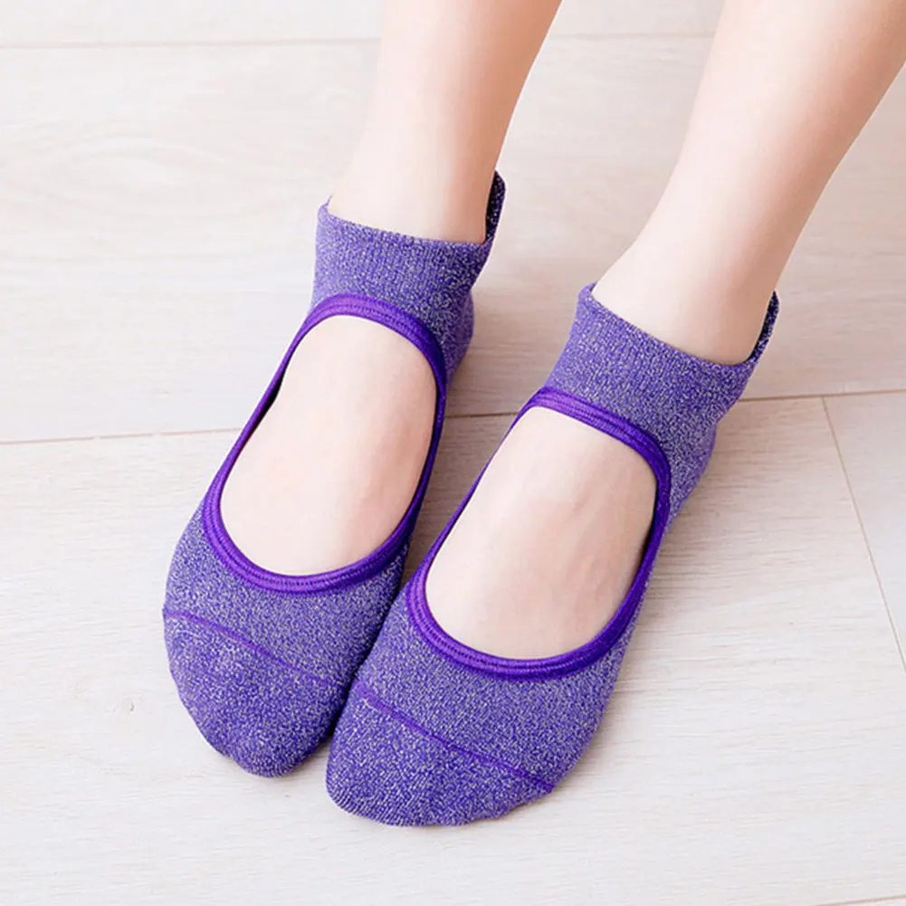 

Women Yoga Socks Non-Slip Quick-Dry Backless Dance Ballet Pilates Socks Good Grip Barefoot Protector Dance Socks Slippers