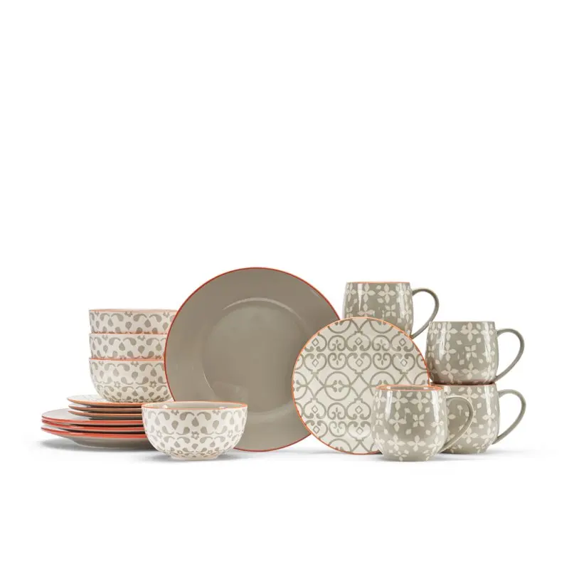 

2023 New Baum Felice 16 Piece Stoneware Dinnerware Set Dinnerware Set Kitchen Accessories Dining Table Set Plates and Bowls and