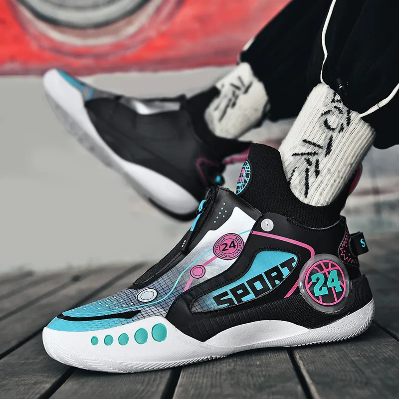 Professional Fashion Men's Basketball Shoes Couple Designer Basketball Sneakers Man Damping Non-slip Training Athletic Shoes Men