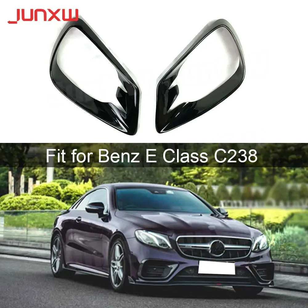 

2PCS/SET Carbon Fiber Front Bumper Foglamp Air Vent Trim Frame Mesh for Mercedes Benz E Class C238 Sport Coupe 2017-2019 FRP