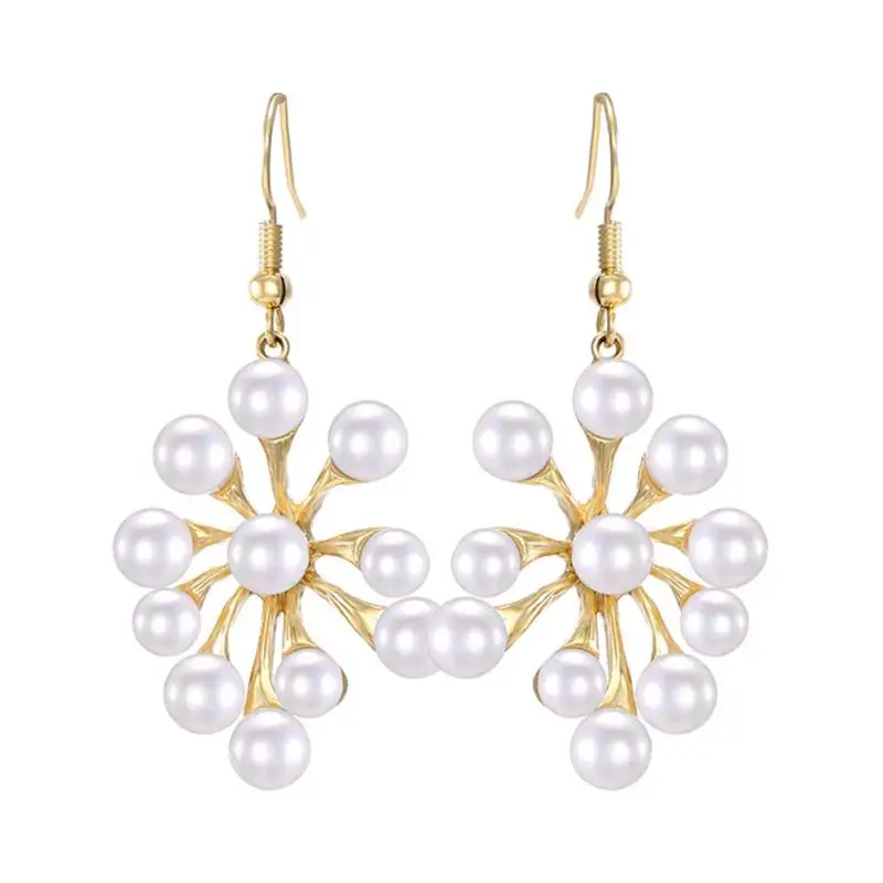 

Женские Ретро-серьги-гвоздики в форме цветка с барочным жемчугом