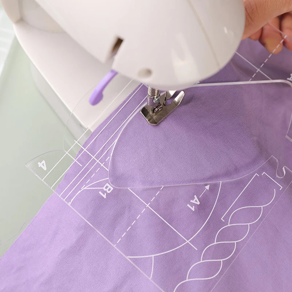 4 шт. изогнутые Швейные линейки четкие измерительные Шаблоны Дизайн шаблоны DIY