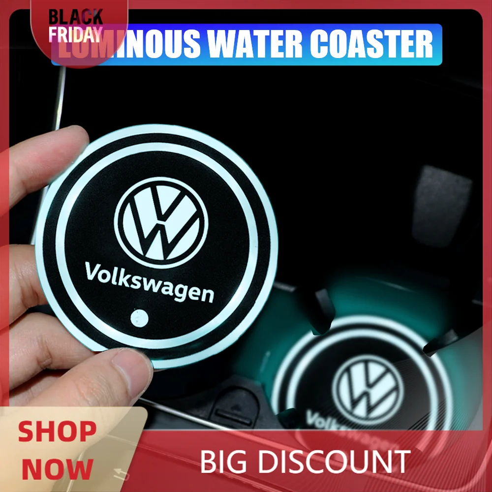 Новая автомобильная светящаяся подставка для чашки воды 6 красочная