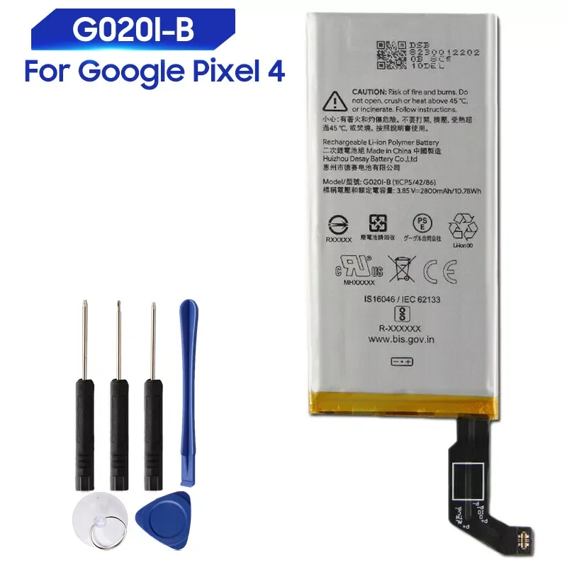 

Original Replacement Battery For Google Pixel4 Pixel 4 G020I-B Genuine Battery 2800mAh