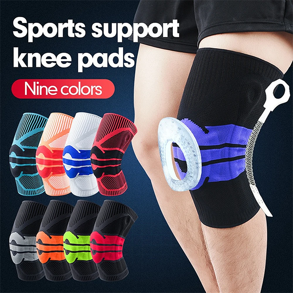 BraceTop Fitness Running Cycling Knee Support Braces Elastic Nylon Sports Compression Knee Pad Sleeves for Basketball Volleyball