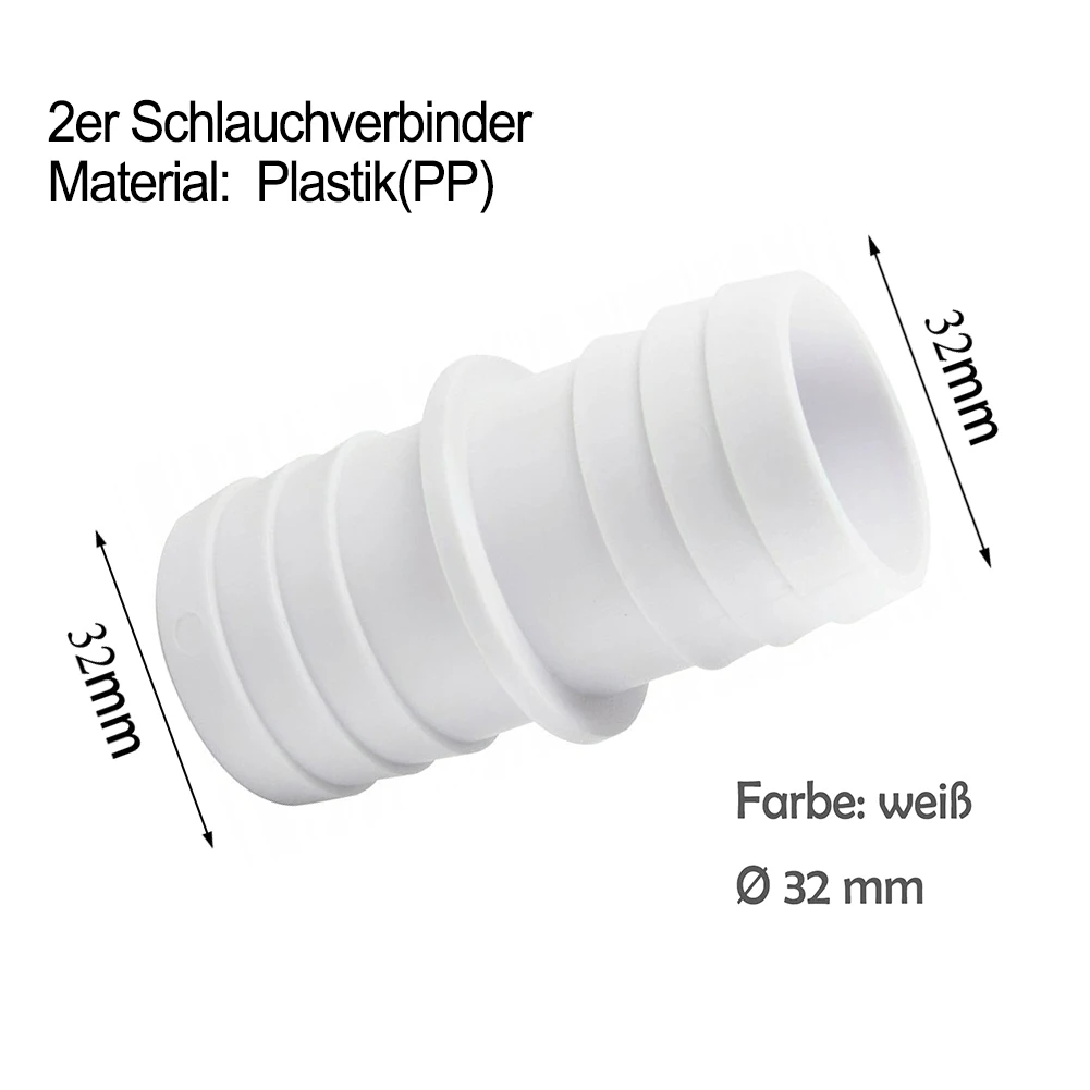 

Hose Adapter For Pool Garden Hose Connector Set Hose Nozzles 2pcs Plastics White For Hoses On Sand Filter Pumps