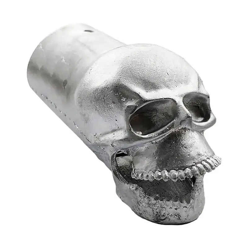 

Skull Tail Pipe Exhaust Skull Exhaust Pipe Decor Universal Motorbike Exhaust Pipe Decorations Solid Metal Skull Exhaust Pipe 5CM