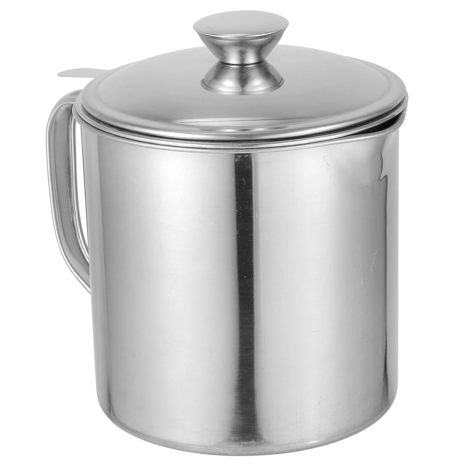 

Oil Grease Separator Pot Strainer Container Can Filter Fat Kitchen Soup Storage Bowl Cooking Stainless Cup Bacon Mesh Skimmer