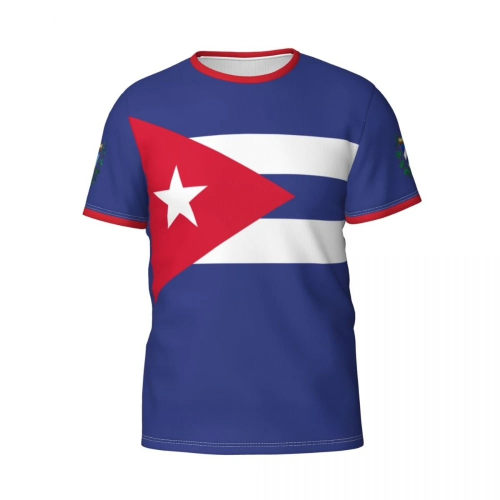 

Custom Name Number Cuba Country Flag T-shirts Clothes T shirt Men Women Tees Tops For Soccer Football Fans Gift US Size