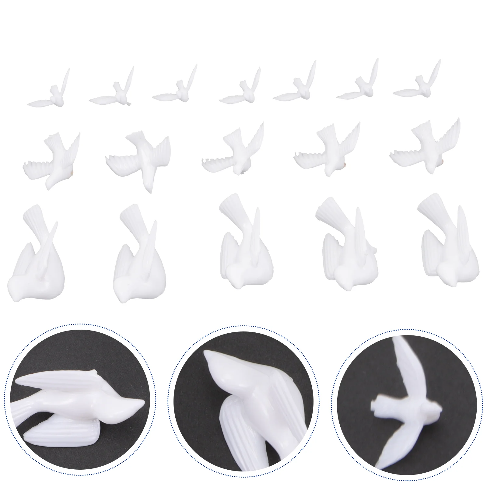 

144pcs Cardinal Birds Wedding Cake Decoration Artificial Bird Doves Ornament Small Doves Figure Miniature Bird Ornaments