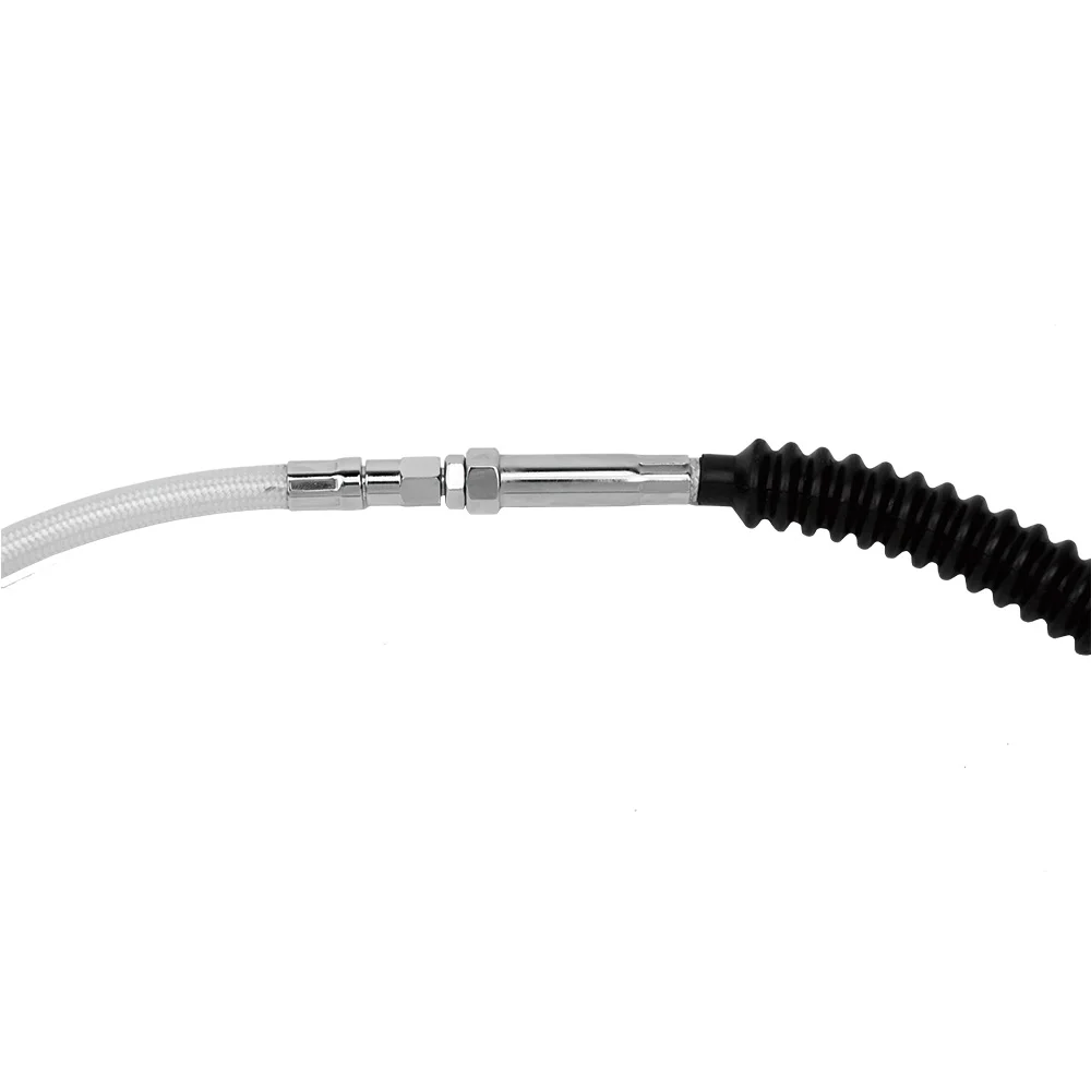 75 &quot190 см белый серебряный жемчужный Плетеный клатч из нержавеющей стали для Harley