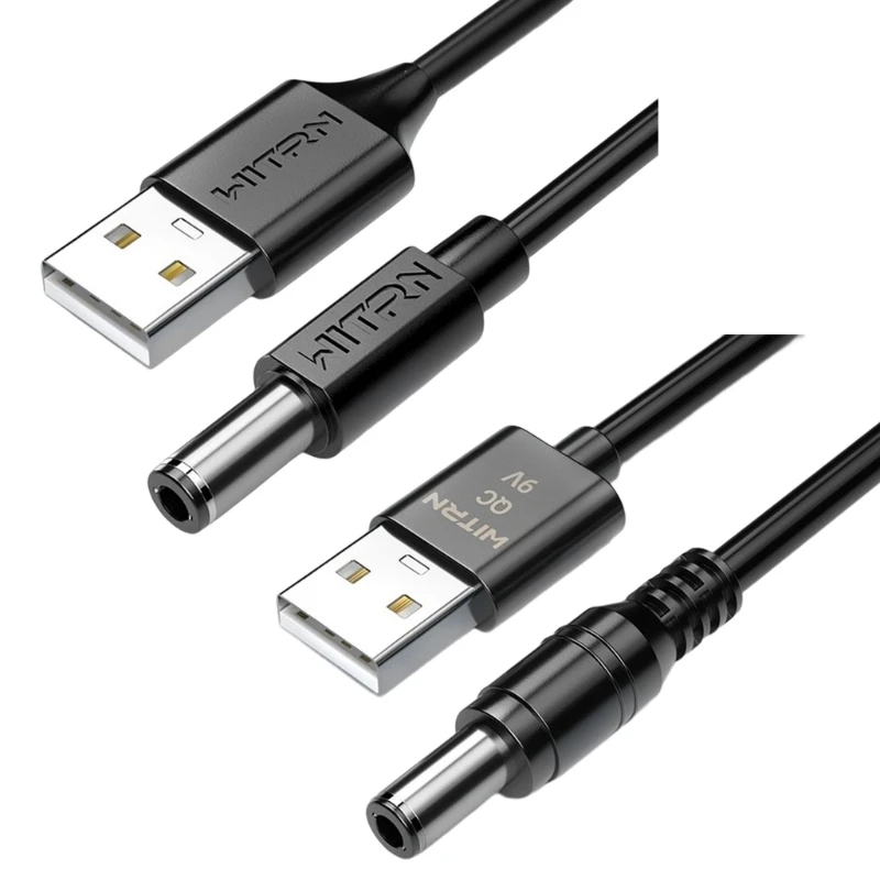 Конвертер QC3.0 USB-A в 5 5x2 мм USB-линия повышения мощности 9 В 12 Выход 1 2 М