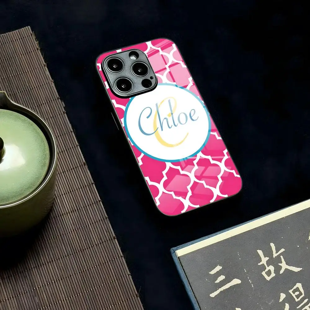 C-Chloées Classic Old Pattern Phone Case for Iphone 16 15 13 12 14 11 Pro Max Mini X Xr Xs non-slip 8 7 Puls 6 glass luxury coqu