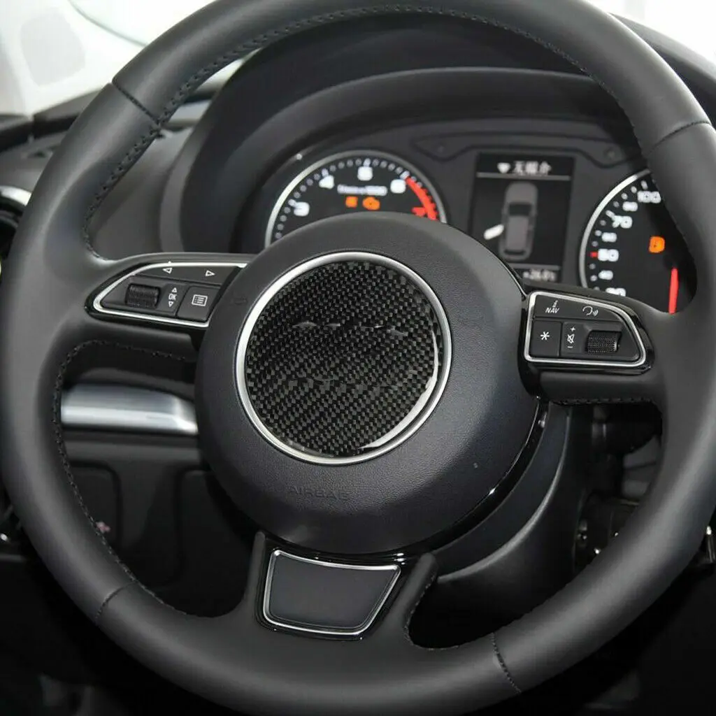 

Carbon Fiber Car Interior Steering Wheel Cover Trims For Audi A3 8V 2012-2017