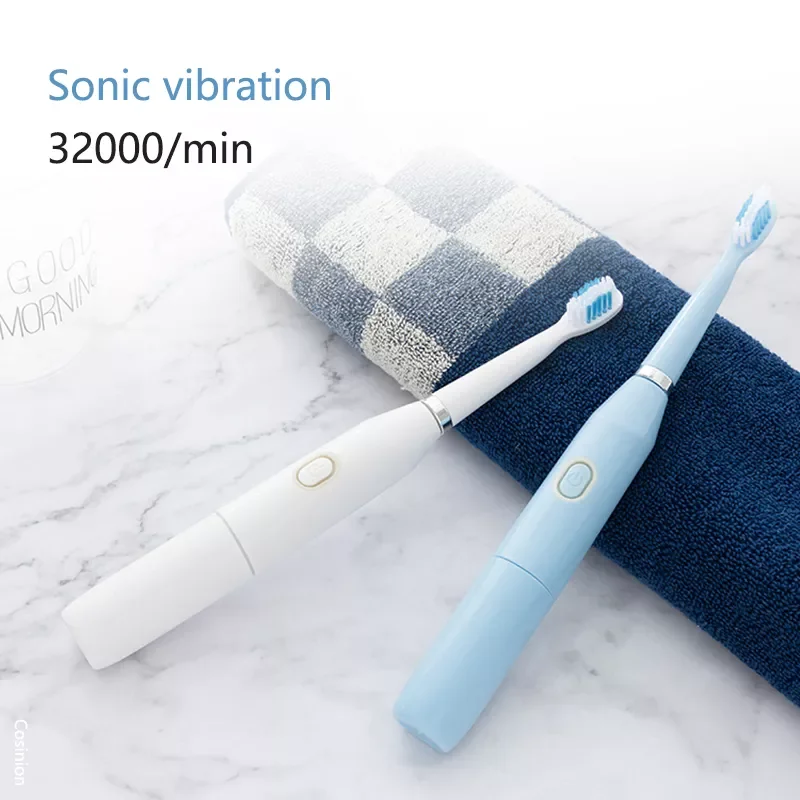 

NEW2023 Ultrasonic Electric Toothbrush With 4PCS Replacement Brush Heads 32000 High Frequency Sonic Vibration IPX7 Waterproof To