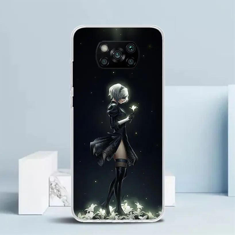2B Nier Automata чехол для телефона из аниме Xiaomi Poco X6 X5 X4 X3 Nfc F6 F5 Pro F4 Gt F3 F2 F1 M5S M4 M3 M2 мягкая