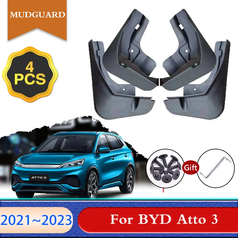 

Fit for BYD Atto 3 Atto3 Yuan Plus EV 2021 2022 2023 Car Mudguards Mudflaps Splash Guards Mud Flaps Fender External Accessories