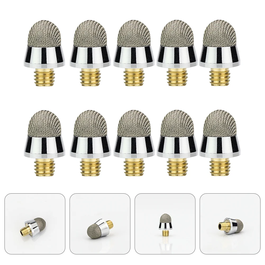

10 Pcs Thin Fiber Tip Stylus Replacement Mesh Fabric Replaceable Tips Rubber Pen Cap Capacitive