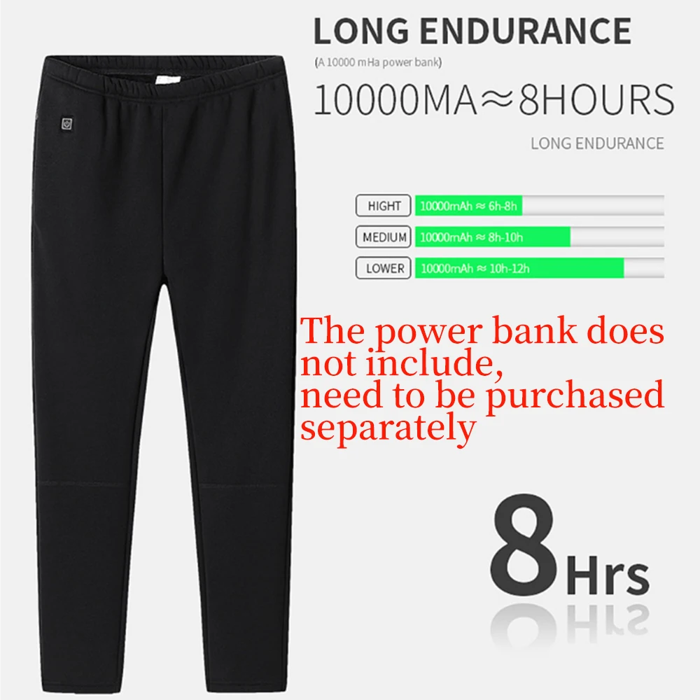 Winter Heating Underwear Thermal Underwear Set USB Electric Heated T-Shirts &Pants Battery Powered Ski Wear Motorcycle