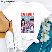 japan anime anya forger cartoon print tshirt girls cool spy x family t shirt female summer short sleeve tops tee shirt femme