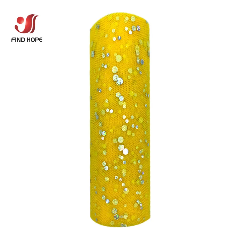 7 шт. Тюль в рулоне 10 ярдов 15 см Блестящие Блестки