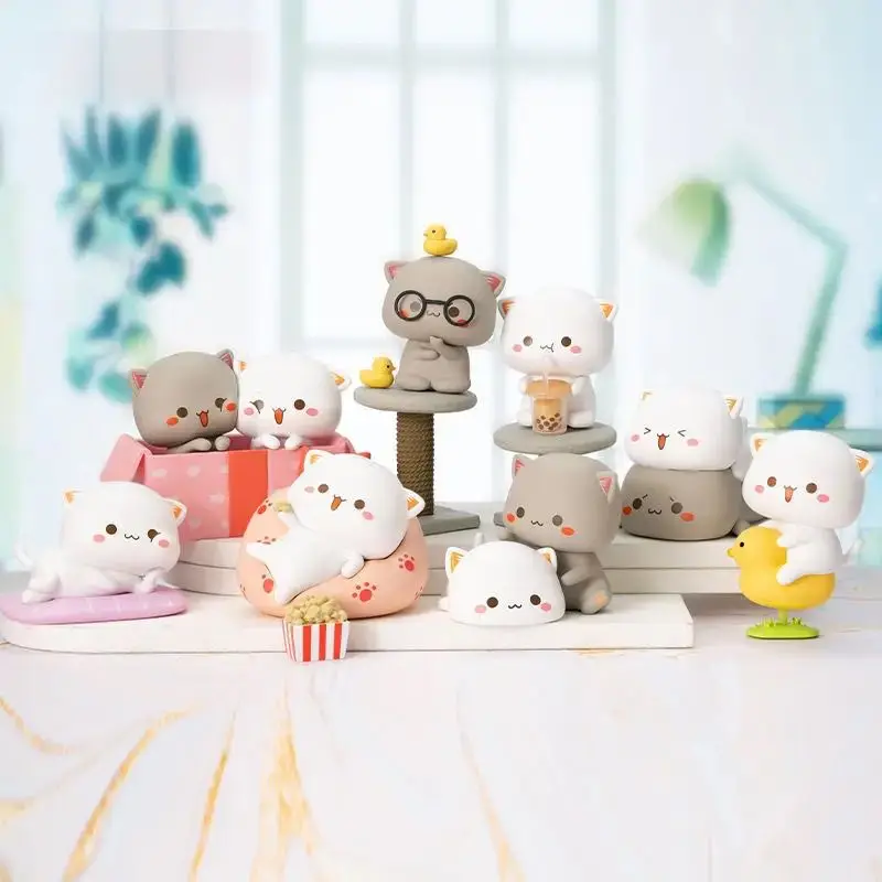 Кавайные фигурки-сюрпризы Mitao Cat 2 Season: Милые котики-талисманы, игрушки-сюрпризы в закрытых коробках, мультяшные куклы, аксессуары, подарки на день рождения (art.: 3920d8b05bb79) - 3920d8b05bb79