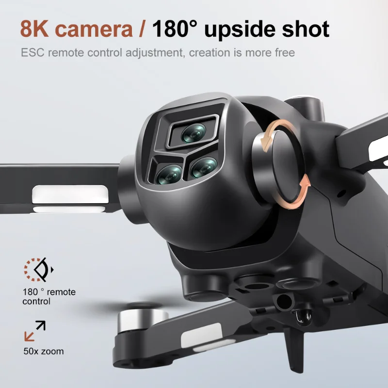 Фото Xiaomi V156 MAX Дрон 8K Воздушная HD Двойная камера Интеллектуальное предотвращение препятствий Бесщеточная мощность 5G WIFI GPS Экран RC Игрушечный дрон №3