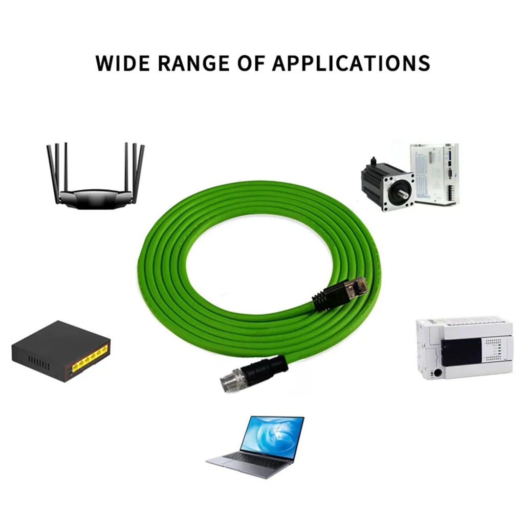 

4Pin M12 to RJ45 Network Cable Ethernet Patch Cord Accessories Female Side
