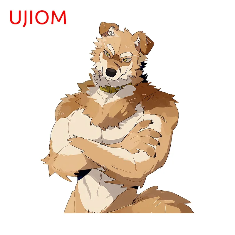 Наклейки UJIOM Cool Furry Dog Man Anime
