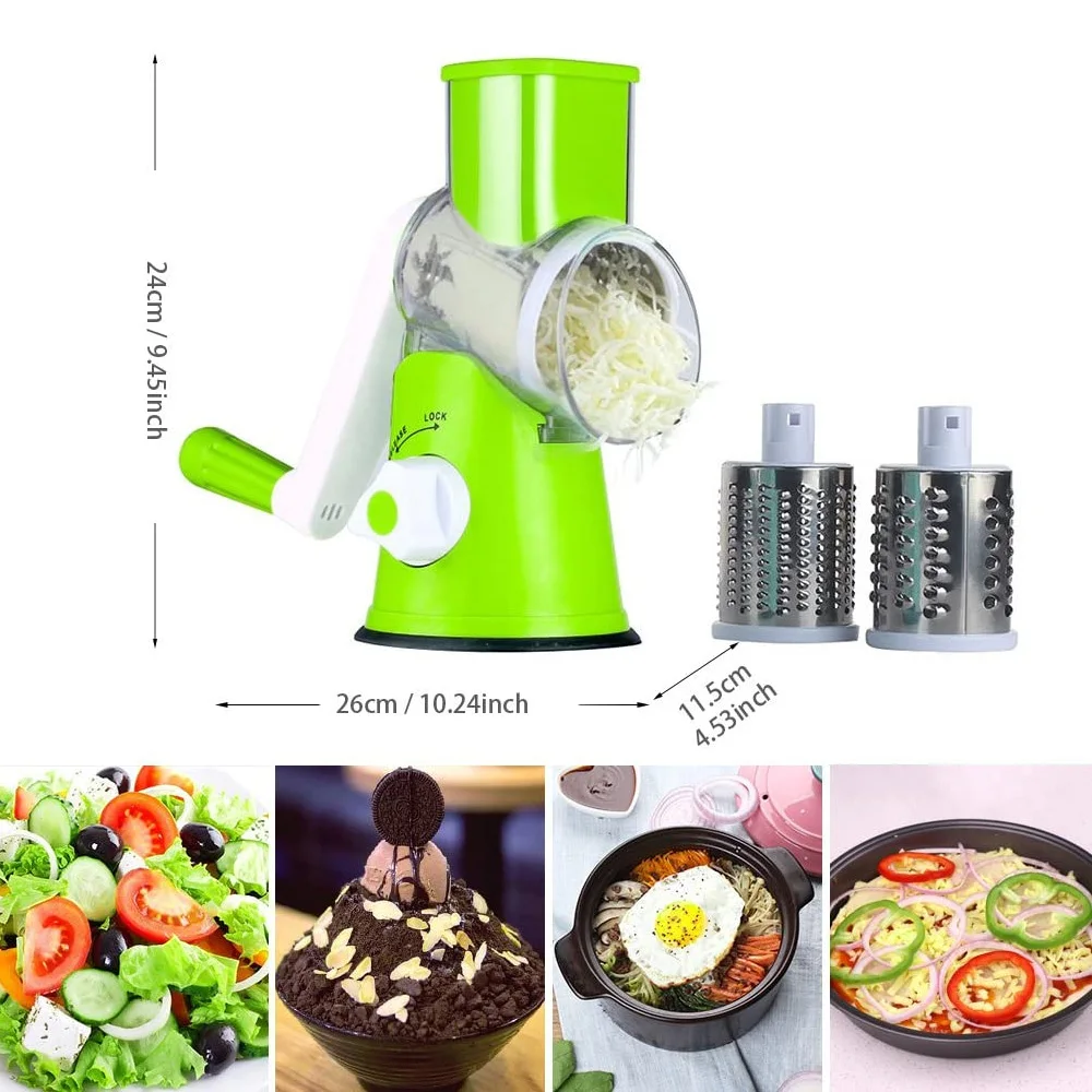 

Manual Rotary Cheese Grater for Vegetable Cutter Potato Slicer Mandoline Multifunctional Vegetable Chopper Kitchen Accessories