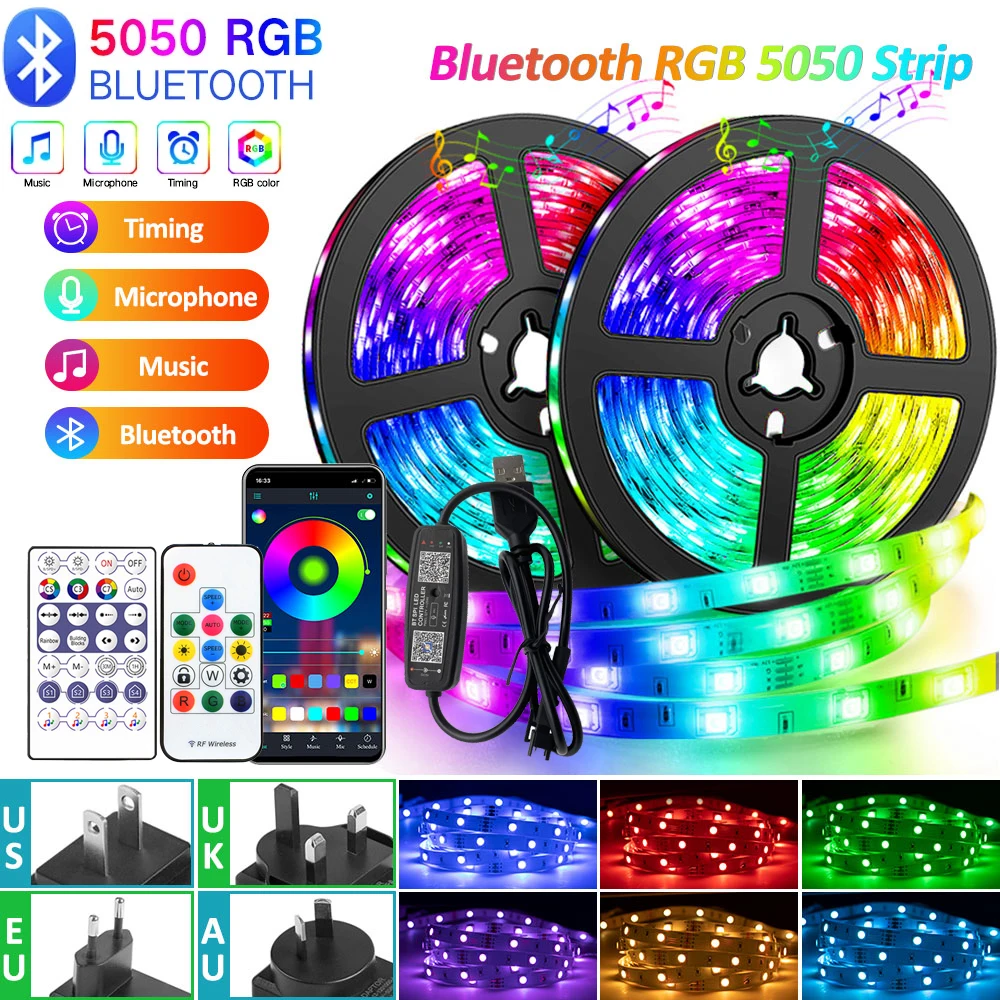 

LED Strip 60 LED/M Dream Color Lights 14RF RGBIC WS2811 RGB 5050 Bluetooth Music APP Control ControlDigital Led Musical DC12V