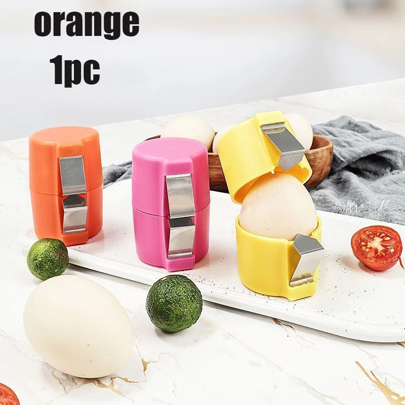 

1 шт., открывалка для яичной скорлупы, сепаратор для яичной скорлупы, портативный сепаратор для разбивания яиц, артефактов, оранжевый, бытовые кухонные инструменты для выпечки