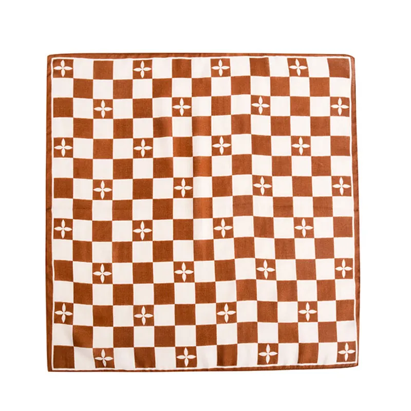 

Роскошный брендовый шелковый шарф в клетку, женские шали, палантины, черные, розовые небольшие шейные хиджабы для волос, шарфы, женский роскошный Шелковый шарф