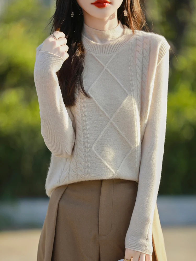 Осенне-зимний новый жилет из ангорской шерсти в клетку со стразами без рукавов с