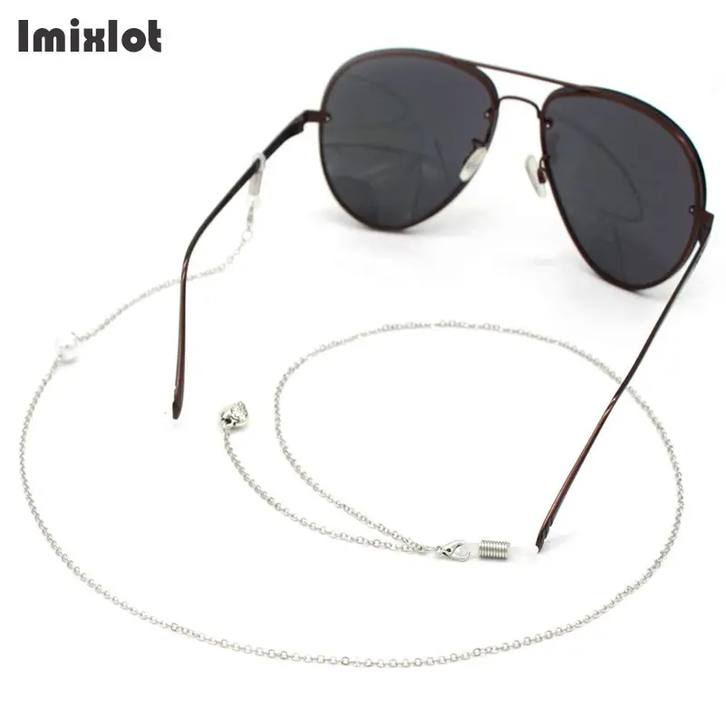 

Fashion Womens Pendant Glasses Chains Asymmetrical Heart Hanging Eyeglasses Sunglasses Metal Chain Holder Cord Lanyard Necklace