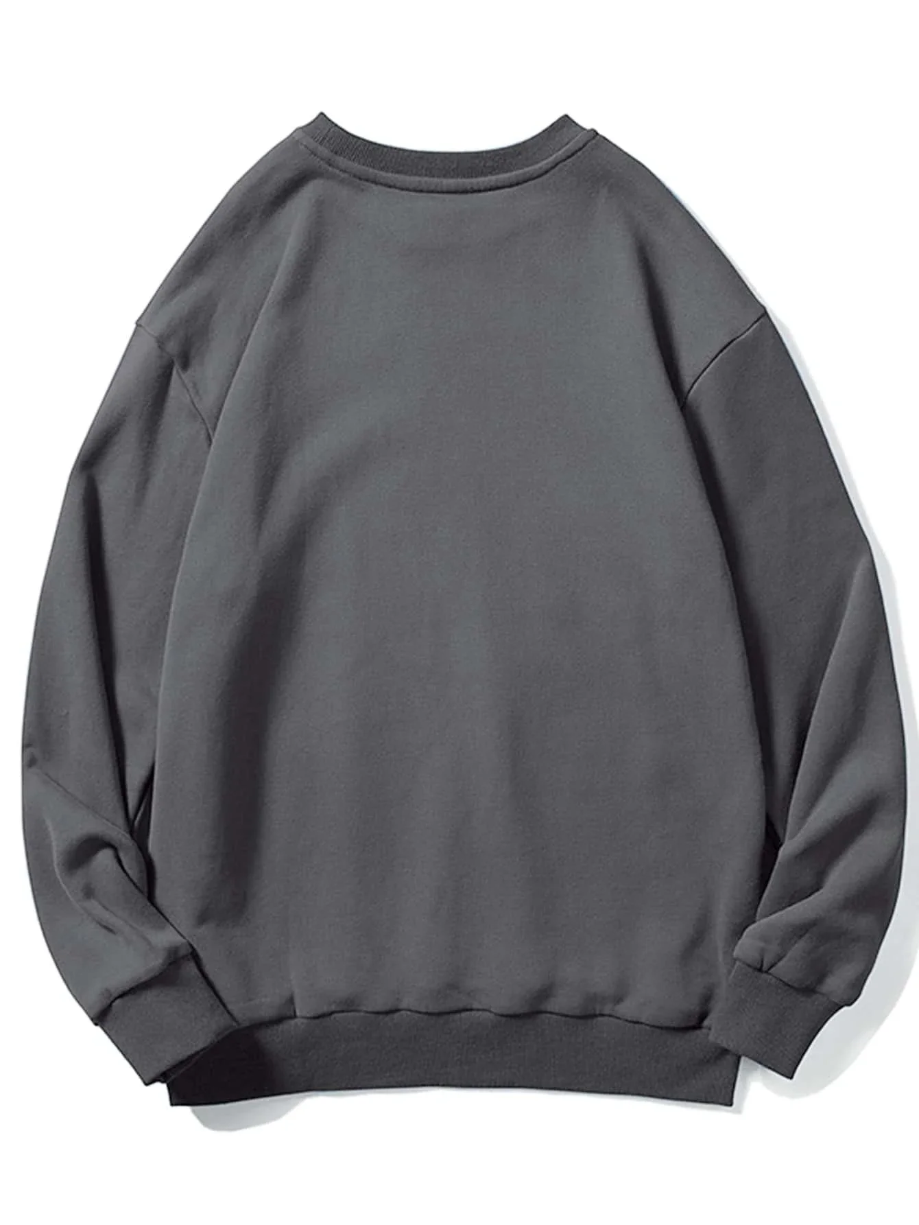

2022 new Men Graphic Print Round Neck Pullover