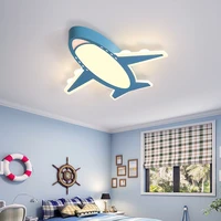 Modern Led Chandelier For Children's Room Bedroom Home Kids Baby Boys Airplane Hanging Ceiling Pendant Lamp Decor