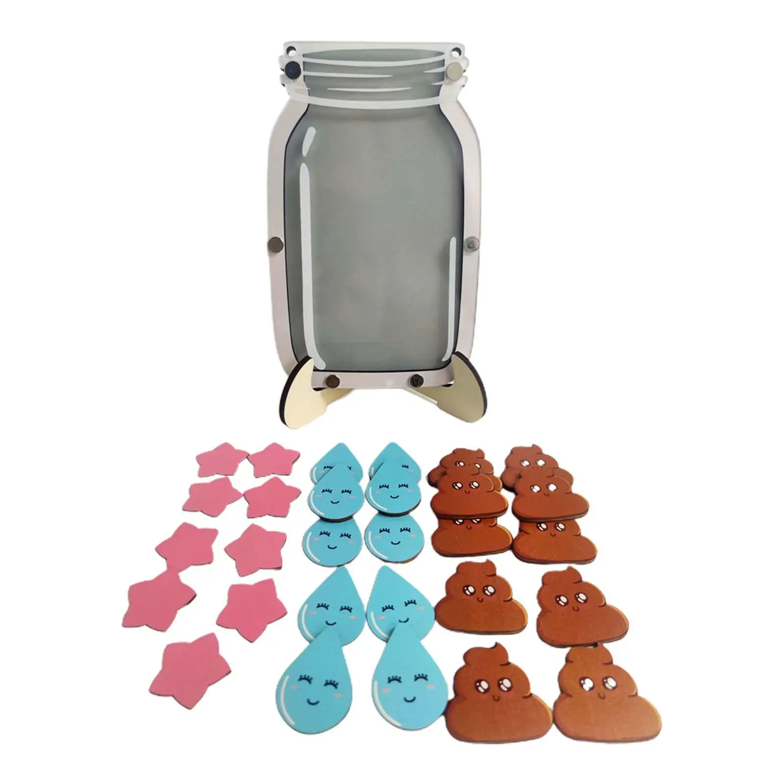 

Motivational Jar for Toddlers with 30 Chips Boys Girls Positive Behavior Jar