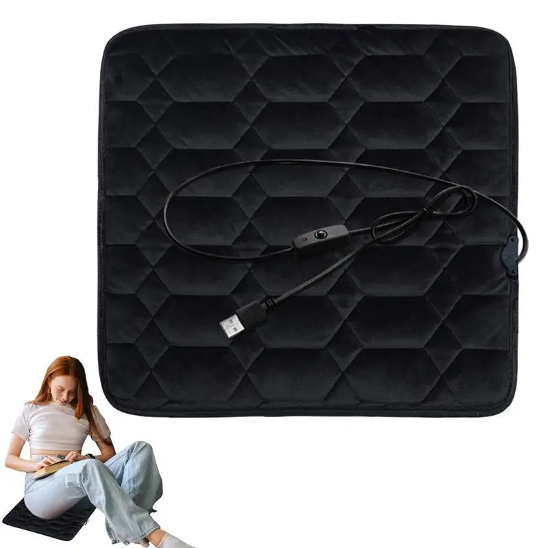 

Heated Seat Cushion For Car Comfortable Car Seat Pad USB Powered Universal 5V USB Heating Chair Mat For Driving Office Chair