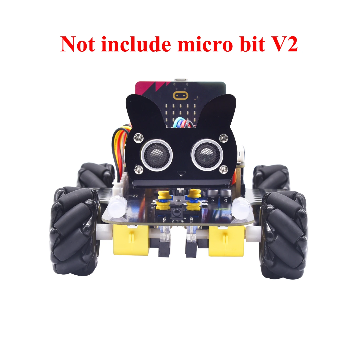 Keyestudio Micro:Bit V2 4WD робот-колесо Mecanum автомобильный комплект для микробит стебель