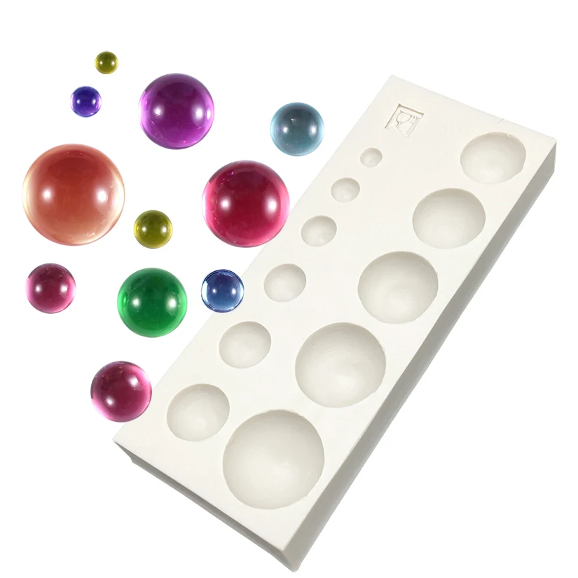 

Жемчужная круглая силиконовая форма для сахара, шоколадный кекс, инструменты для выпечки помадки, украшения торта