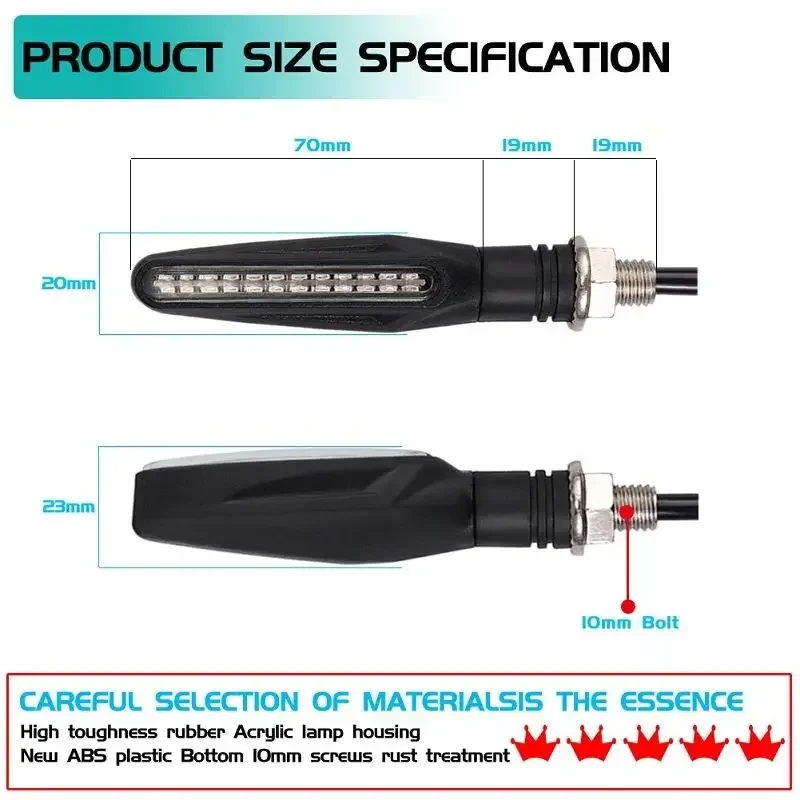 24 светодиодные указатели поворота для мотоцикла белый красный янтарный