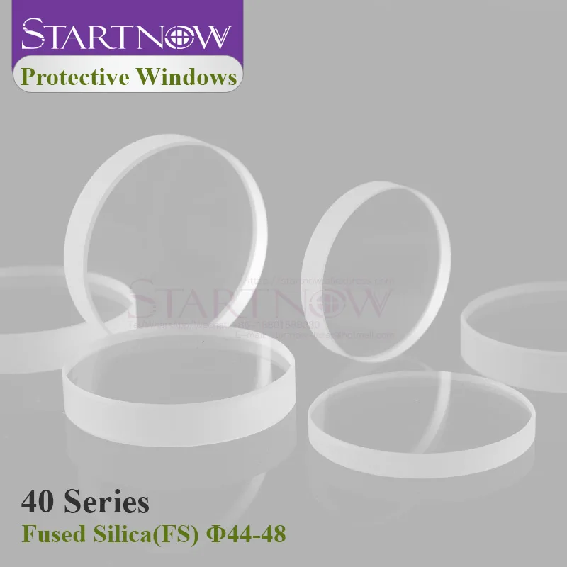 

Startnow Защитная линза для волоконного лазера 40x2 мм 42x2 48x3 для 1064 нм для резки волокна, сварочного аппарата, головка лазерной защиты Windows
