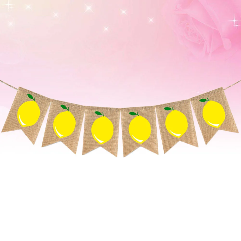 Внутреннее/наружное украшение гирлянда с флагом баннер из мешковины рисунком